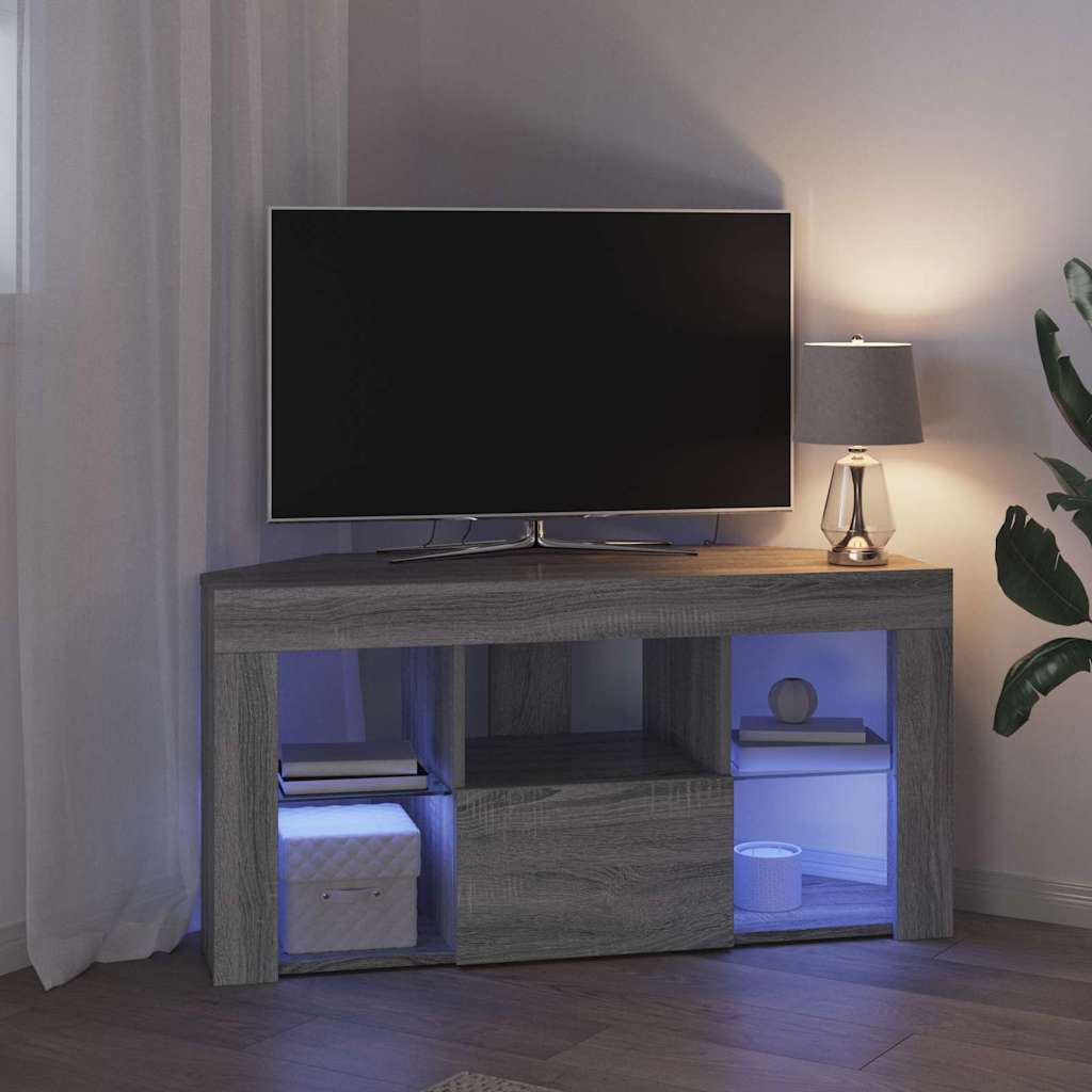 vidaXL Eck-LED-TV-Schrank Graues Sonoma 100 x 40 x 50 cm Holzwerkstoff