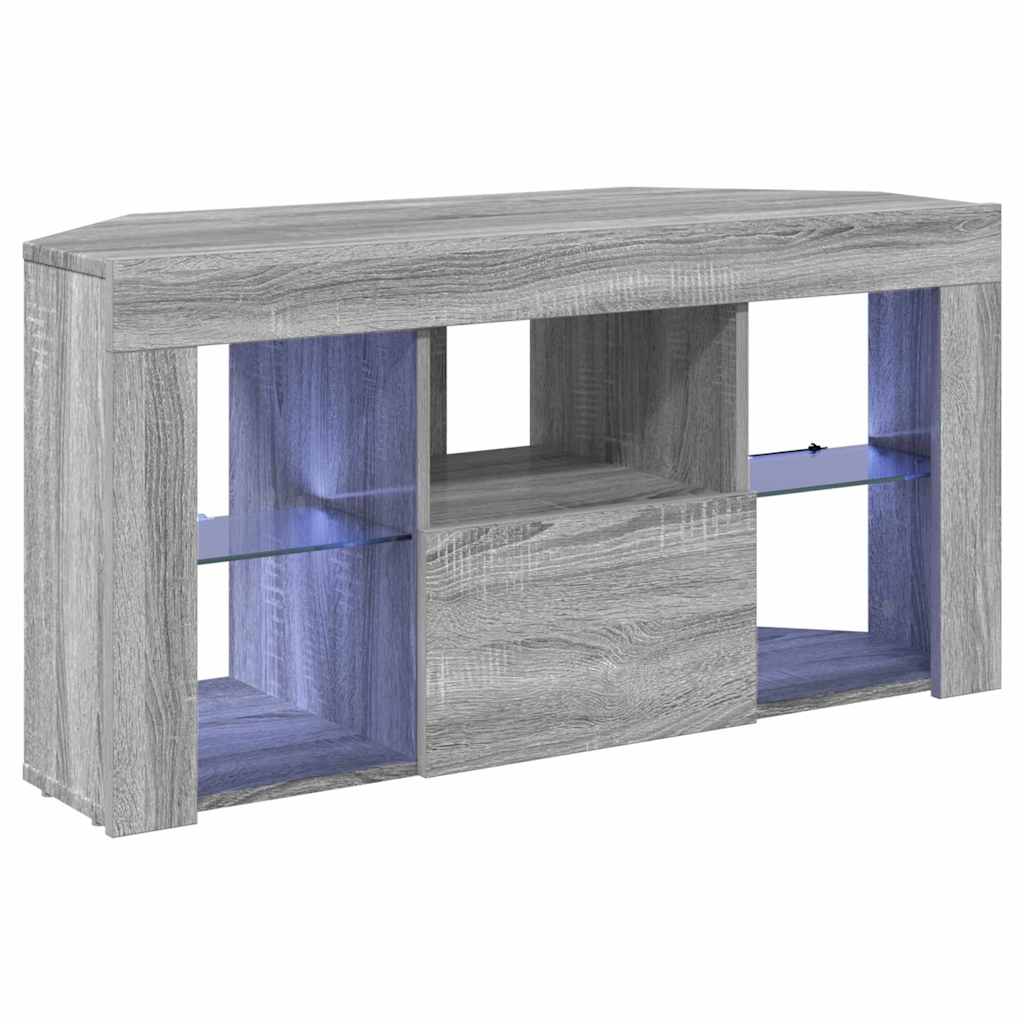 vidaXL Eck-LED-TV-Schrank Graues Sonoma 100 x 40 x 50 cm Holzwerkstoff