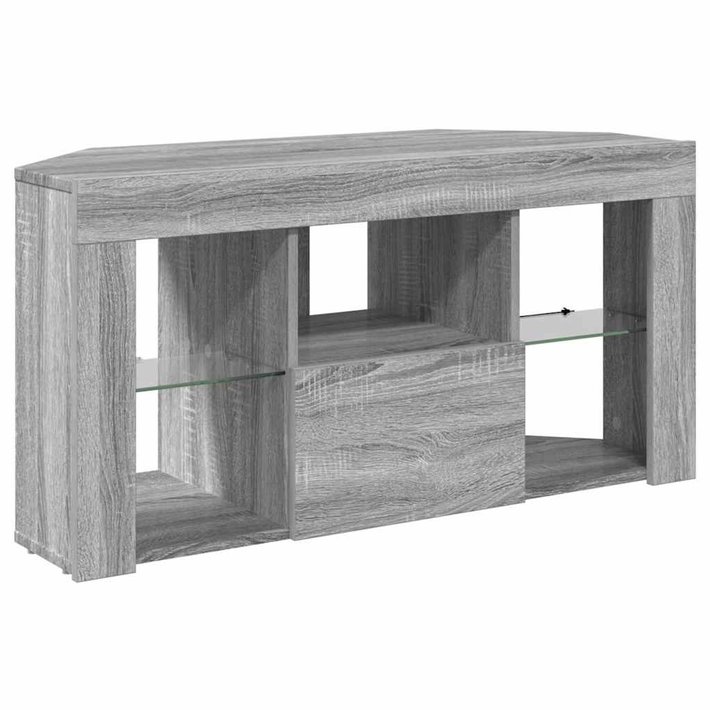 vidaXL Eck-LED-TV-Schrank Graues Sonoma 100 x 40 x 50 cm Holzwerkstoff