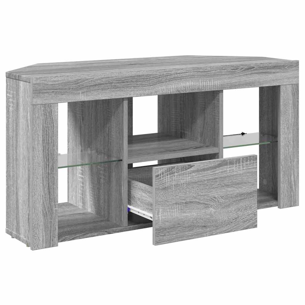 vidaXL Eck-LED-TV-Schrank Graues Sonoma 100 x 40 x 50 cm Holzwerkstoff