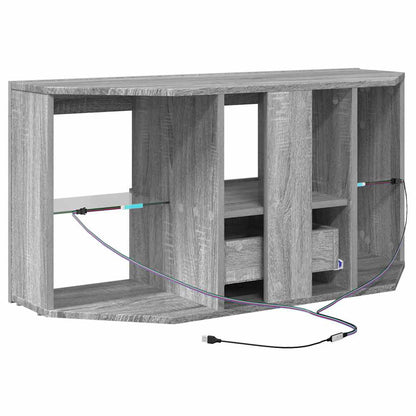 vidaXL Eck-LED-TV-Schrank Graues Sonoma 100 x 40 x 50 cm Holzwerkstoff
