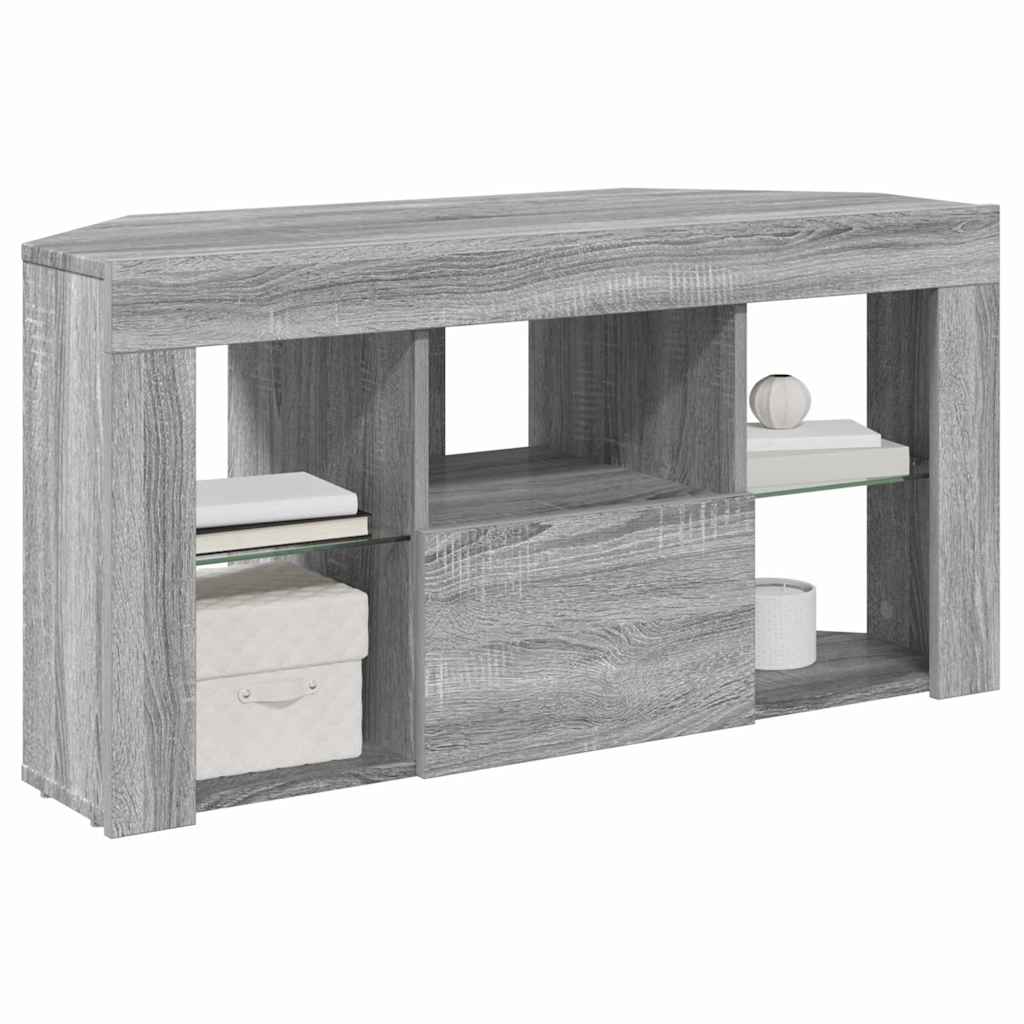 vidaXL Eck-LED-TV-Schrank Graues Sonoma 100 x 40 x 50 cm Holzwerkstoff