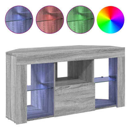 vidaXL Eck-LED-TV-Schrank Graues Sonoma 100 x 40 x 50 cm Holzwerkstoff