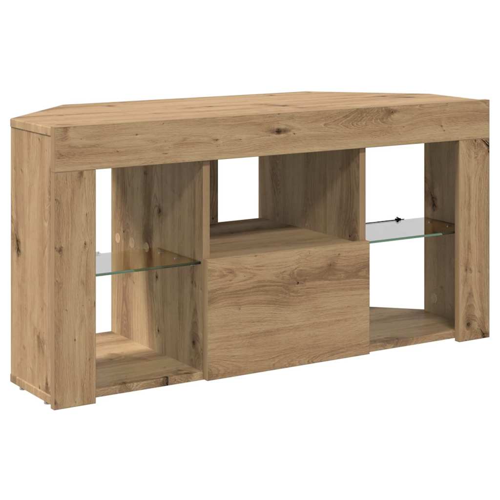 vidaXL Eck-LED-TV-Schrank Artisan-Eiche 100 x 40 x 50 cm Holzwerkstoff