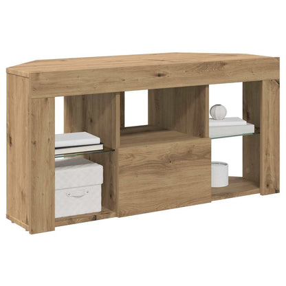 vidaXL Eck-LED-TV-Schrank Artisan-Eiche 100 x 40 x 50 cm Holzwerkstoff