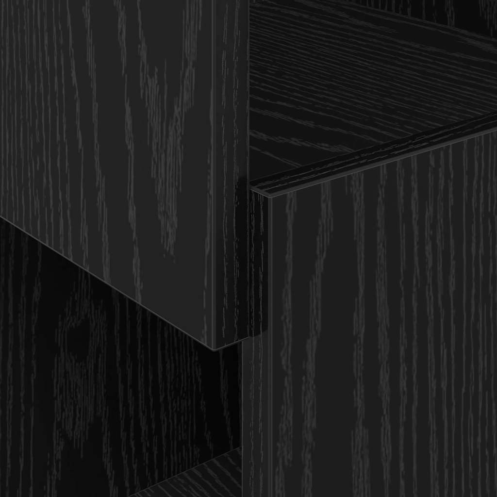 vidaXL Eckschrank Schwarz Eichen-Optik 25,5x25x102cm Holzwerkstoff