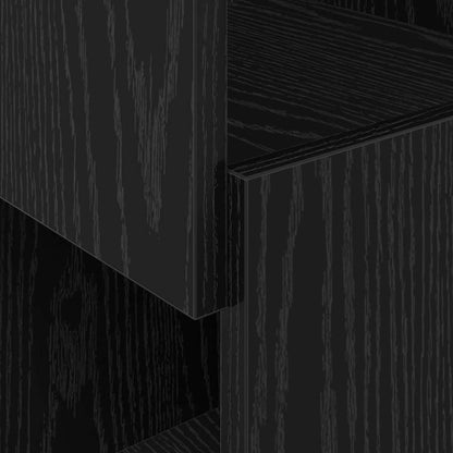 vidaXL Eckschrank Schwarz Eichen-Optik 25,5x25x102cm Holzwerkstoff