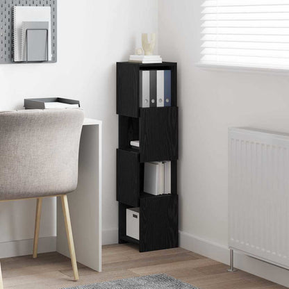 vidaXL Eckschrank Schwarz Eichen-Optik 25,5x25x102cm Holzwerkstoff