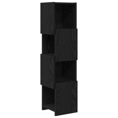 vidaXL Eckschrank Schwarz Eichen-Optik 25,5x25x102cm Holzwerkstoff