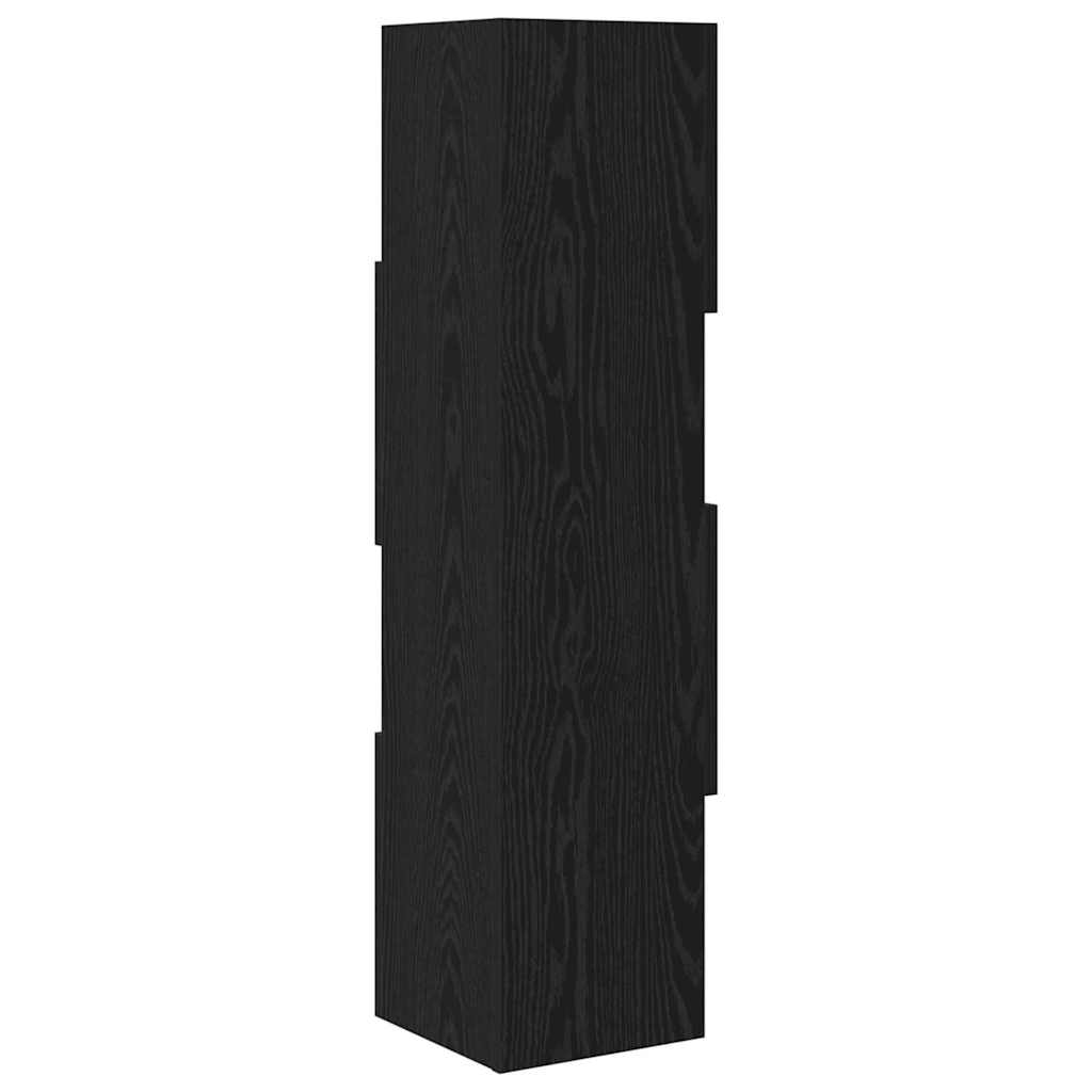 vidaXL Eckschrank Schwarz Eichen-Optik 25,5x25x102cm Holzwerkstoff
