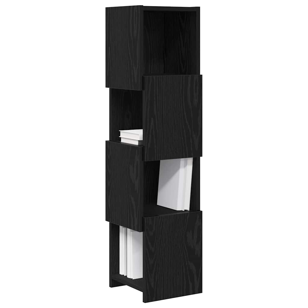 vidaXL Eckschrank Schwarz Eichen-Optik 25,5x25x102cm Holzwerkstoff