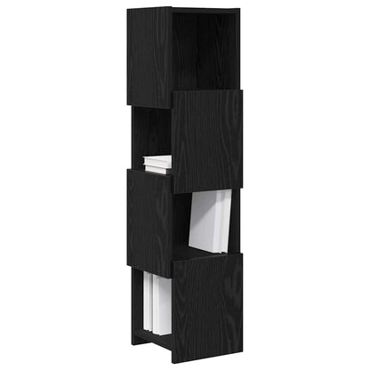 vidaXL Eckschrank Schwarz Eichen-Optik 25,5x25x102cm Holzwerkstoff