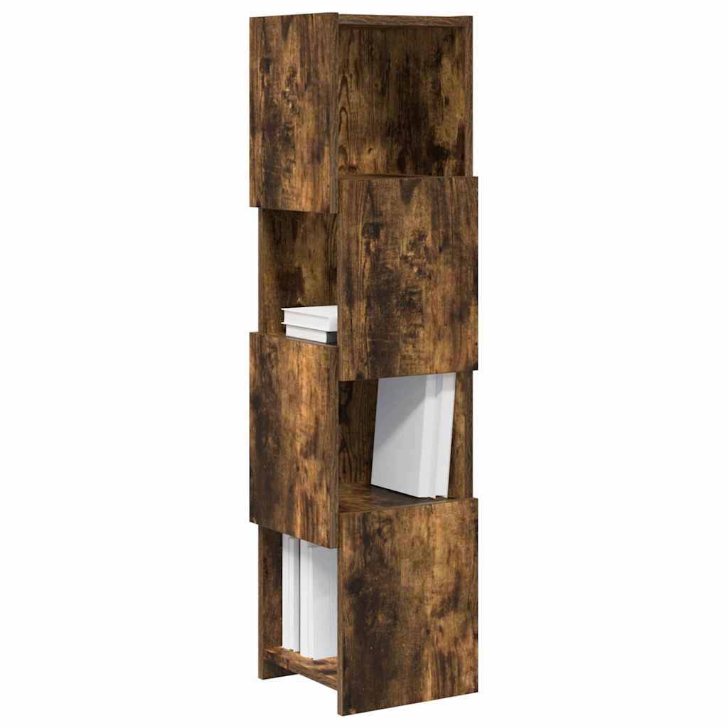 vidaXL Eckschrank Geräucherte Eiche 25,5x25x102cm Holzwerkstoff