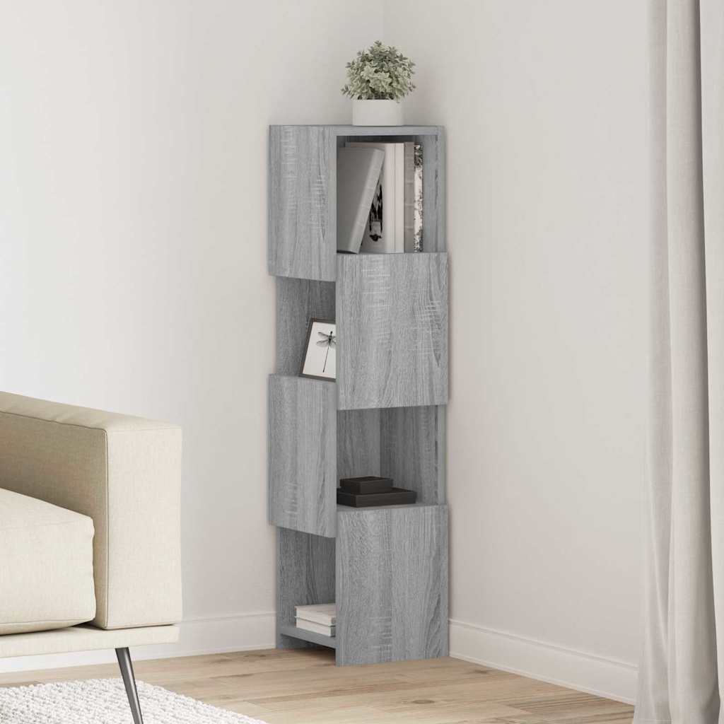 vidaXL Meuble d'angle Sonoma gris 25,5x25x102 cm Aggloméré