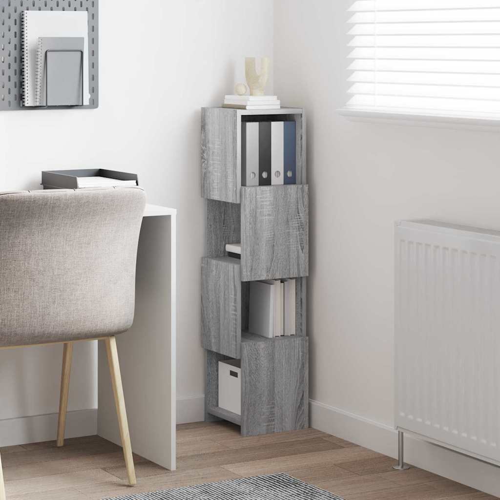 vidaXL Meuble d'angle Sonoma gris 25,5x25x102 cm Aggloméré