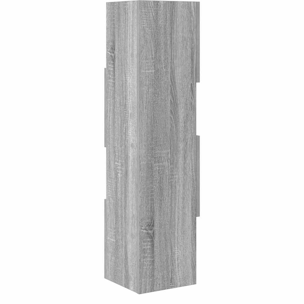 vidaXL Meuble d'angle Sonoma gris 25,5x25x102 cm Aggloméré