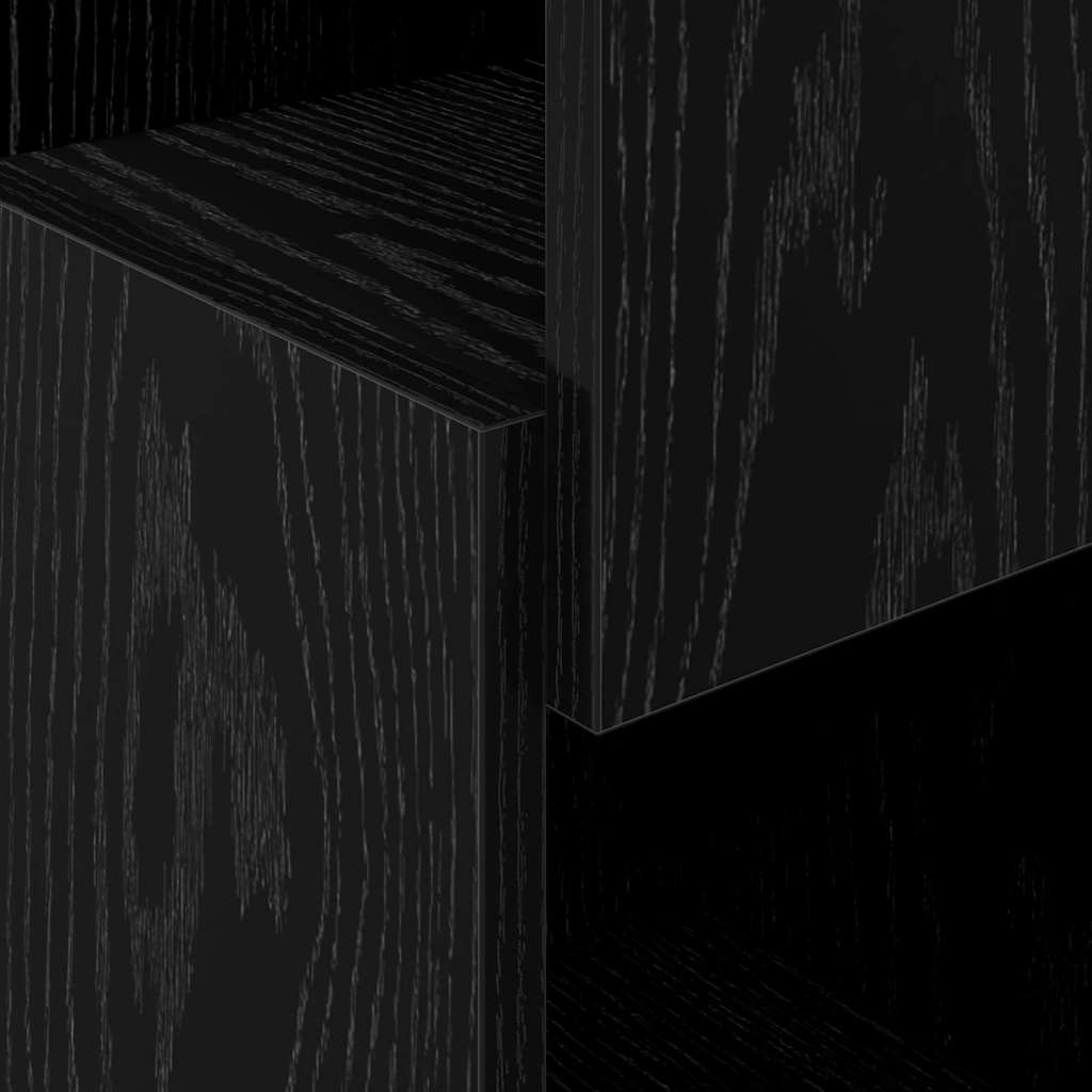 Eckschrank Schwarz Eichen-Optik 25,5x25x80cm Holzwerkstoff