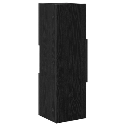 Eckschrank Schwarz Eichen-Optik 25,5x25x80cm Holzwerkstoff