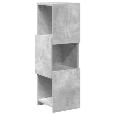 vidaXL Meuble d'angle Gris béton 25,5x25x80 cm Bois d'ingénierie