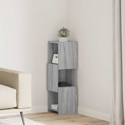 vidaXL Armoire d'angle Sonoma Gris 25,5x25x80cm Bois d'ingénierie