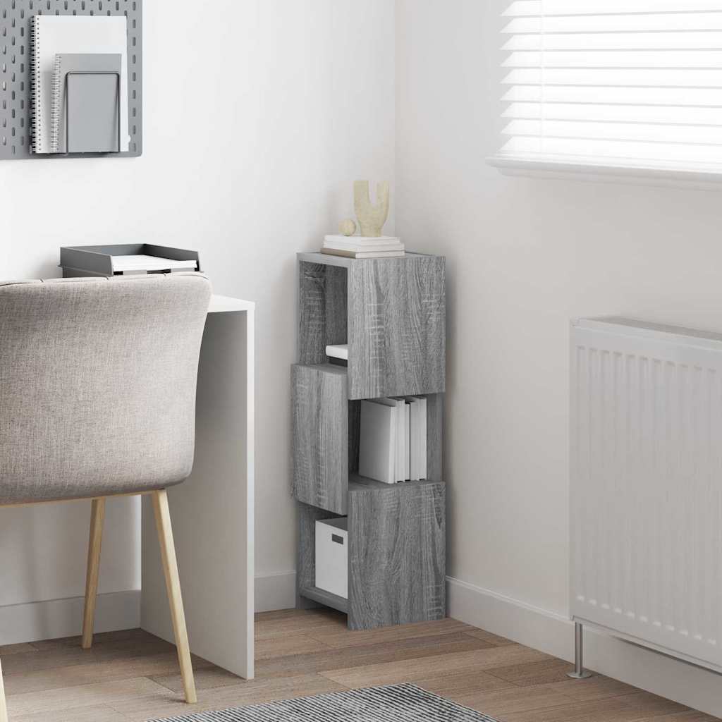 vidaXL Armoire d'angle Sonoma Gris 25,5x25x80cm Bois d'ingénierie