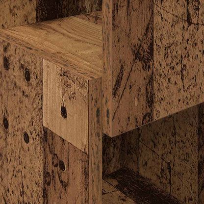 vidaXL Meuble d'angle en bois de récupération 25,5x25x80 cm Bois d'ingénierie