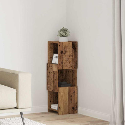 vidaXL Meuble d'angle en bois de récupération 25,5x25x80 cm Bois d'ingénierie