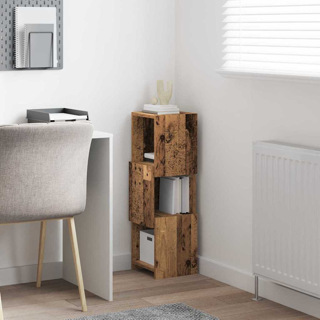 vidaXL Meuble d'angle en bois de récupération 25,5x25x80 cm Bois d'ingénierie