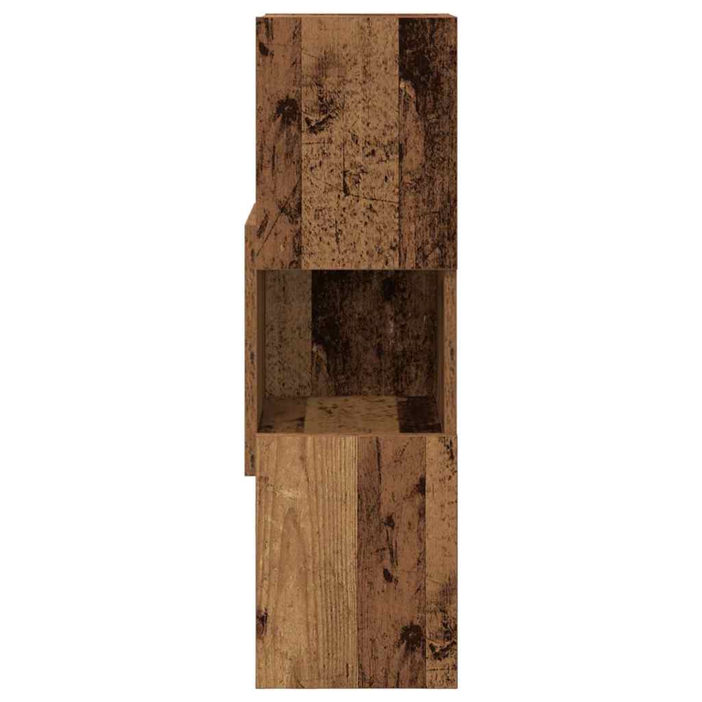 vidaXL Meuble d'angle en bois de récupération 25,5x25x80 cm Bois d'ingénierie