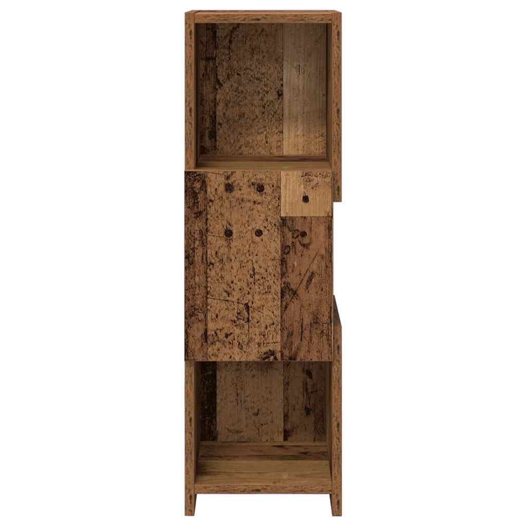 vidaXL Meuble d'angle en bois de récupération 25,5x25x80 cm Bois d'ingénierie