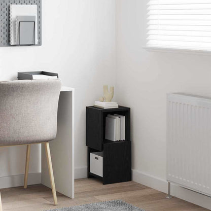 Eckschrank Schwarz Eichen-Optik 25,5x25x55cm Holzwerkstoff