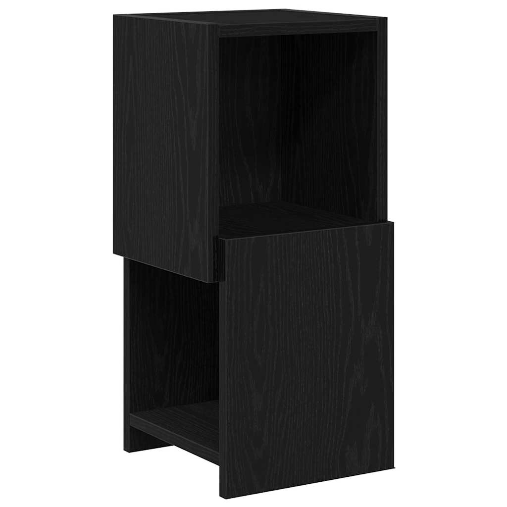 Eckschrank Schwarz Eichen-Optik 25,5x25x55cm Holzwerkstoff