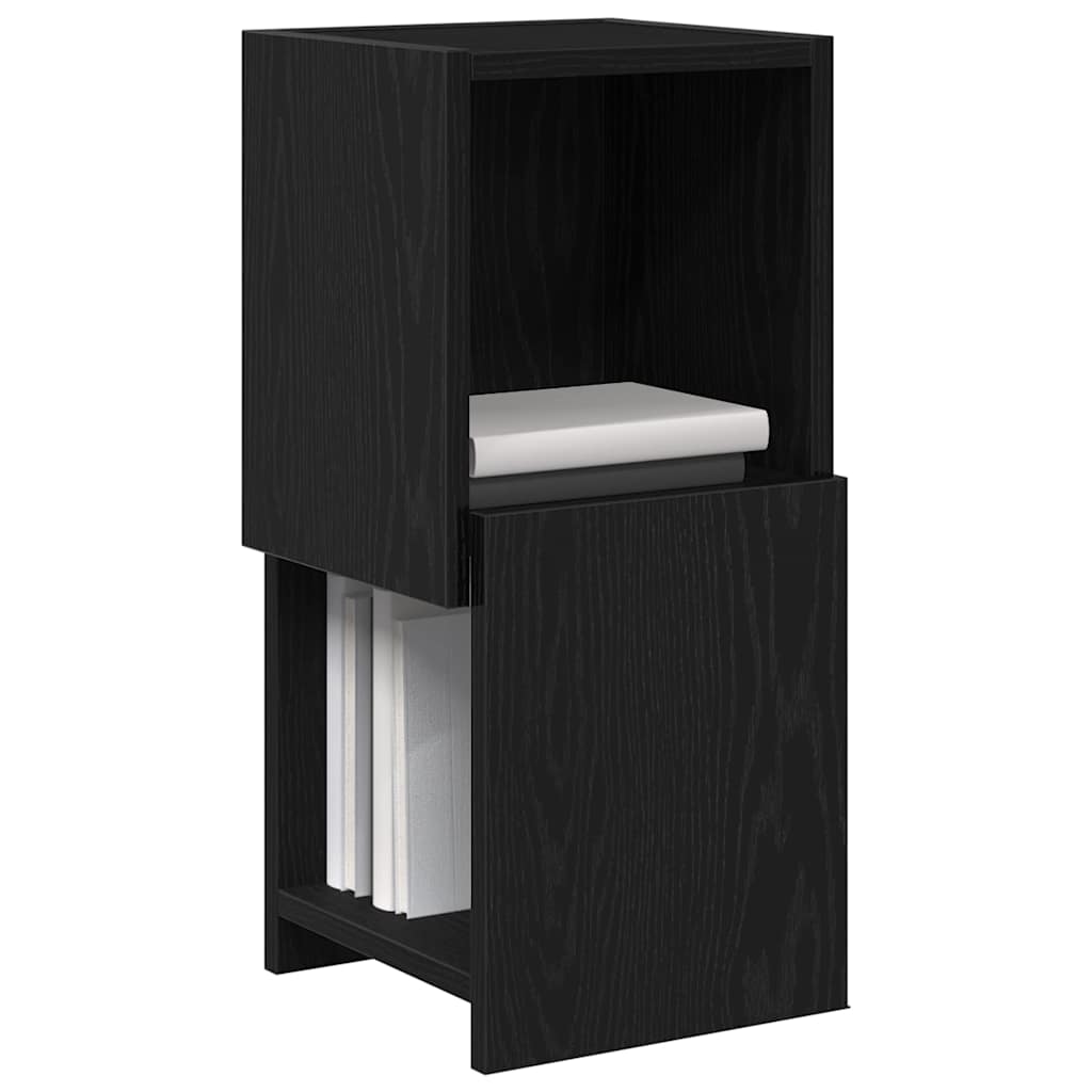 Eckschrank Schwarz Eichen-Optik 25,5x25x55cm Holzwerkstoff