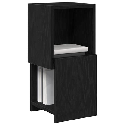 Eckschrank Schwarz Eichen-Optik 25,5x25x55cm Holzwerkstoff