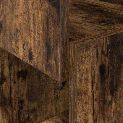 vidaXL Meuble d'angle Chêne fumé 25,5x25x55 cm Bois d'ingénierie
