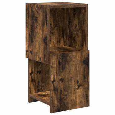 vidaXL Meuble d'angle Chêne fumé 25,5x25x55 cm Bois d'ingénierie