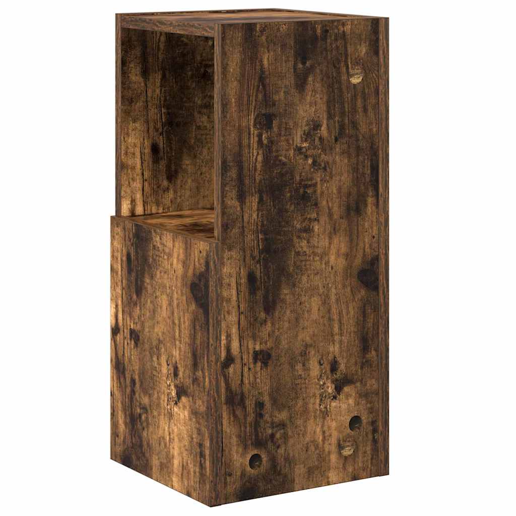 vidaXL Meuble d'angle Chêne fumé 25,5x25x55 cm Bois d'ingénierie