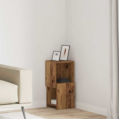 vidaXL Armoire d'angle en bois de récupération 25,5x25x55cm, bois d'ingénierie