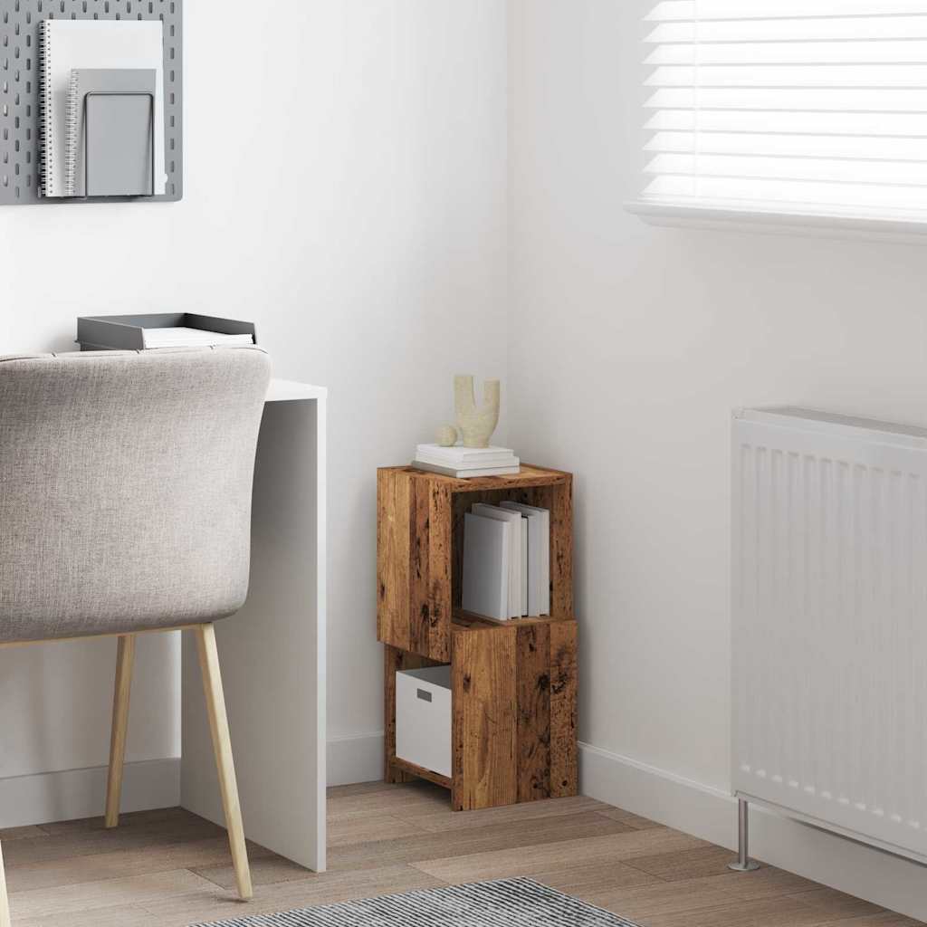 vidaXL Armoire d'angle en bois de récupération 25,5x25x55cm, bois d'ingénierie