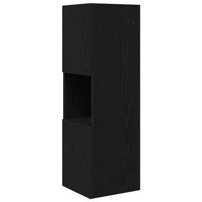 vidaXL Eckschrank Schwarz Eichen-Optik 30,5x30x95cm Holzwerkstoff