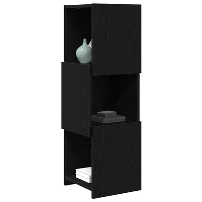 vidaXL Eckschrank Schwarz Eichen-Optik 30,5x30x95cm Holzwerkstoff