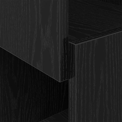 vidaXL Eckschrank Schwarz Eichen-Optik 30,5x30x65cm Holzwerkstoff