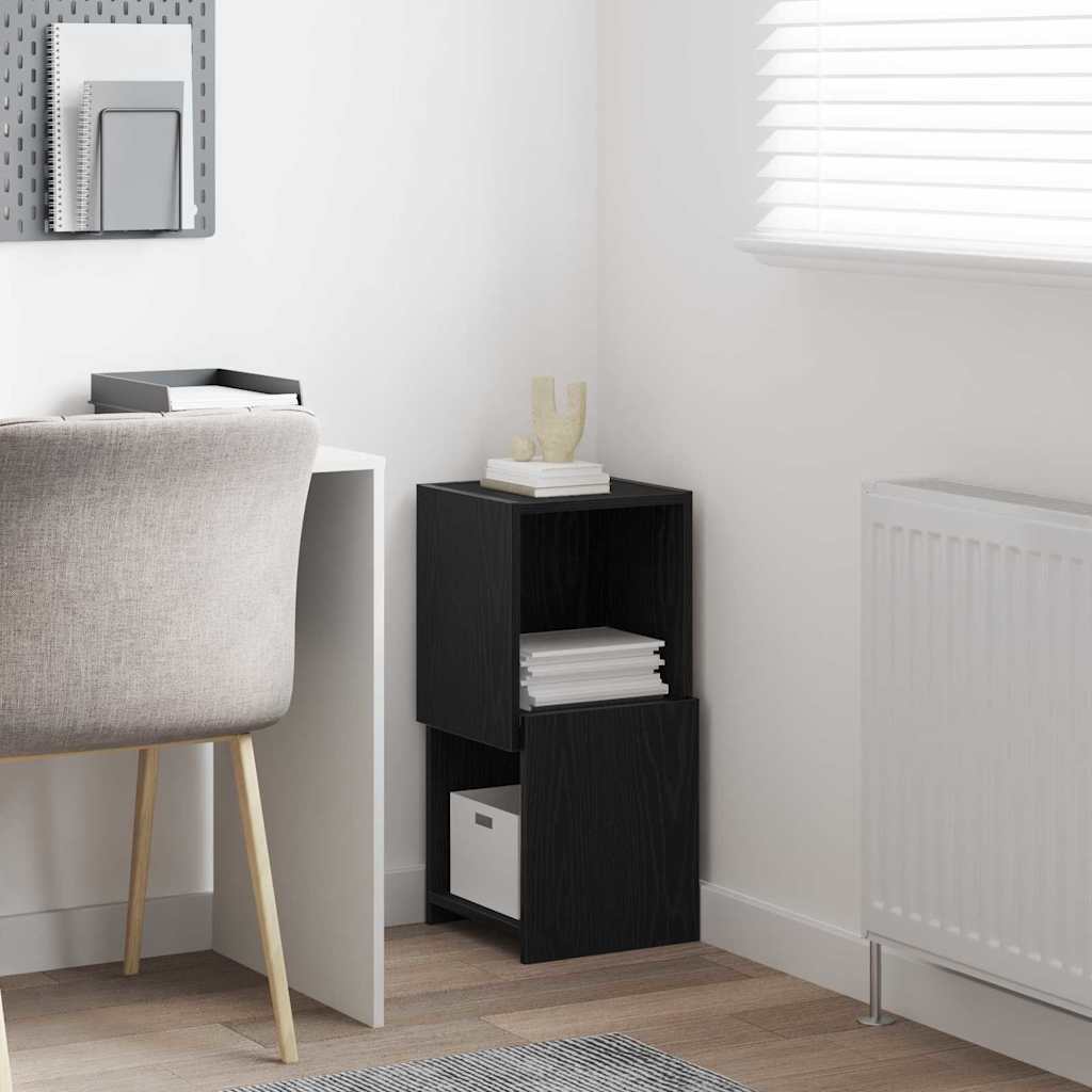 vidaXL Eckschrank Schwarz Eichen-Optik 30,5x30x65cm Holzwerkstoff