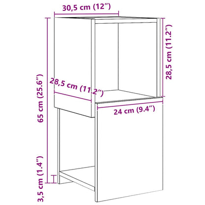 vidaXL Eckschrank Beton Grau 30,5x30x65cm Holzwerkstoff