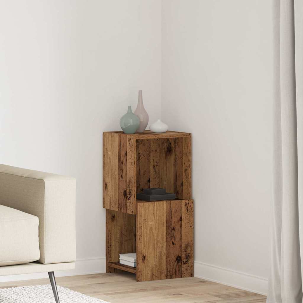 vidaXL Eckschrank Altholz 30,5x30x65cm Holzwerkstoff