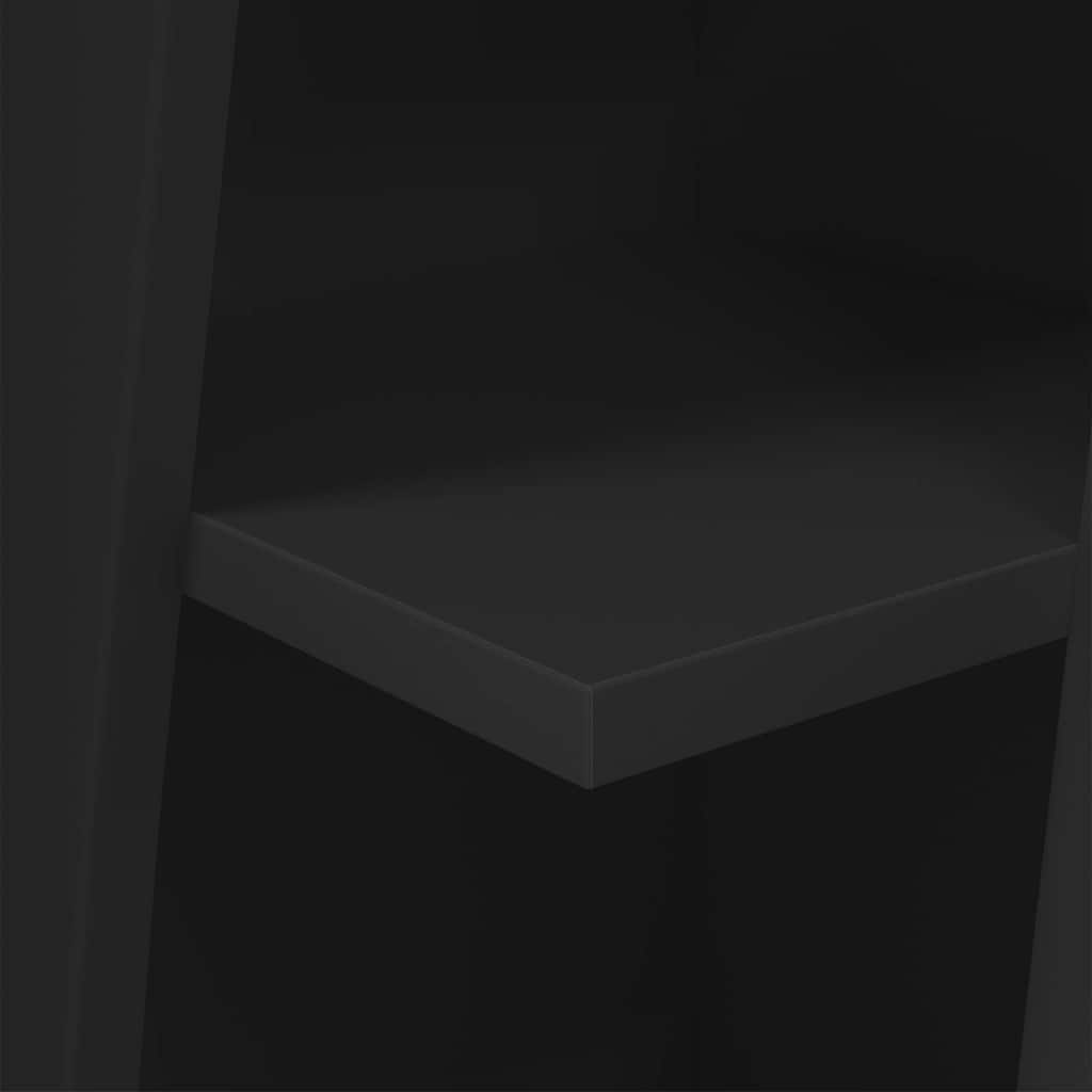 Eckschrank Schwarz 27,5x27x102cm Holzwerkstoff