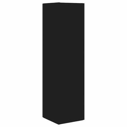 Eckschrank Schwarz 27,5x27x102cm Holzwerkstoff