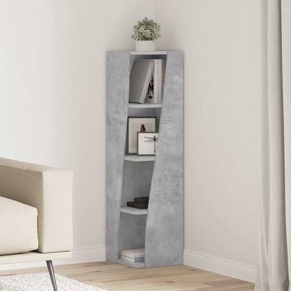 Eckschrank Beton Grau 27,5x27x102cm Holzwerkstoff