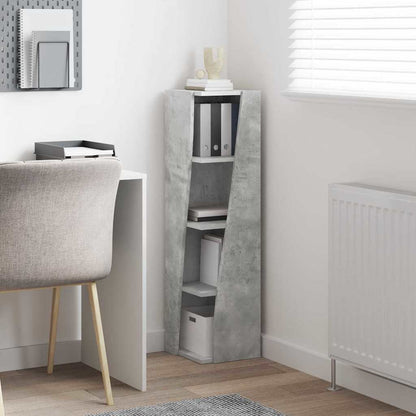 Eckschrank Beton Grau 27,5x27x102cm Holzwerkstoff