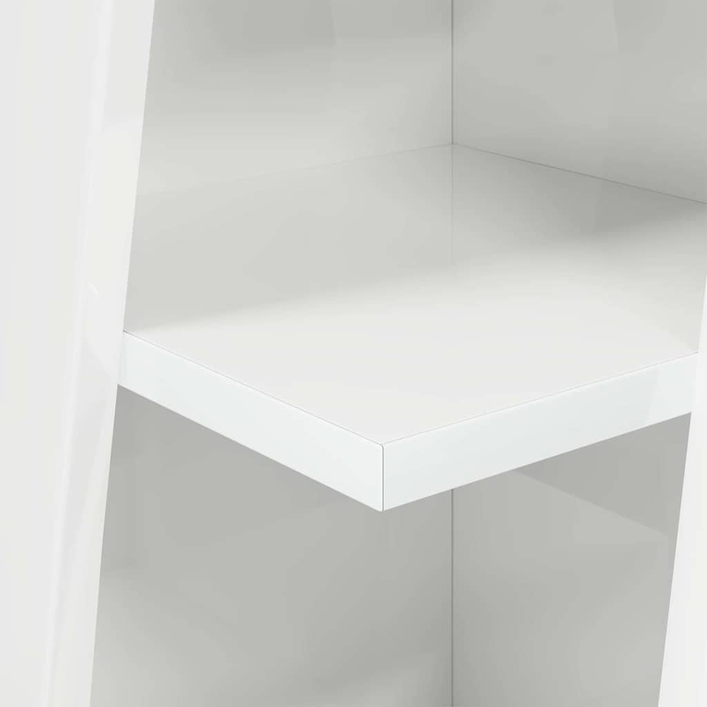 vidaXL Eckschrank Hochglanz Weiß 27,5x27x102cm Holzwerkstoff